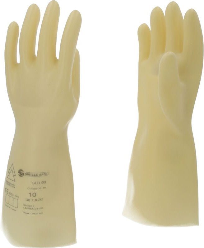 Ks tools Elektriker-Schutzhandschuh mit Schutzisolierung, Größe 10, Klasse 00, weiß ( 117.0048 )