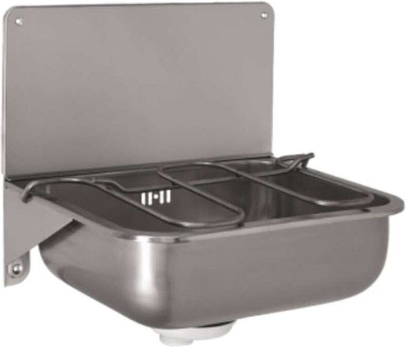 Sanela - Edelstahl - Ausgussbecken - Ausgussbecken 44x33 cm, Wandmontage, Edelstahl slvn 01