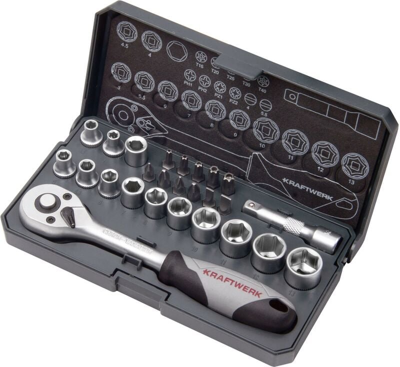 Steckschlüssel-Satz, Basic, 1/4', 26-tlg.