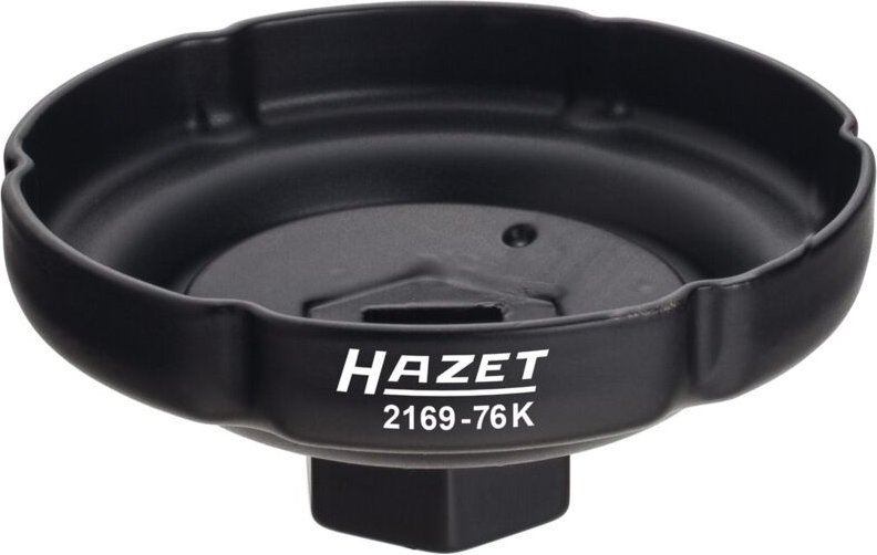 Hazet Ölfilter-Schlüssel, Vierkant hohl 12,5 mm (1/2), Rillenprofil, 85 mm, Art.Nr. 2169-76K