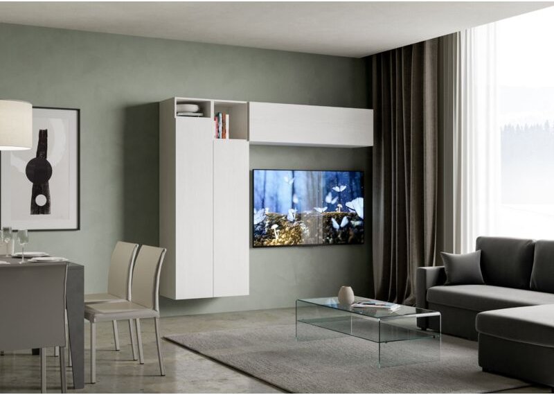 Wohnzimmerwandkomposition A21B L.234 H.194 S.39,2 Optionales Bücherregal H.30 94 €