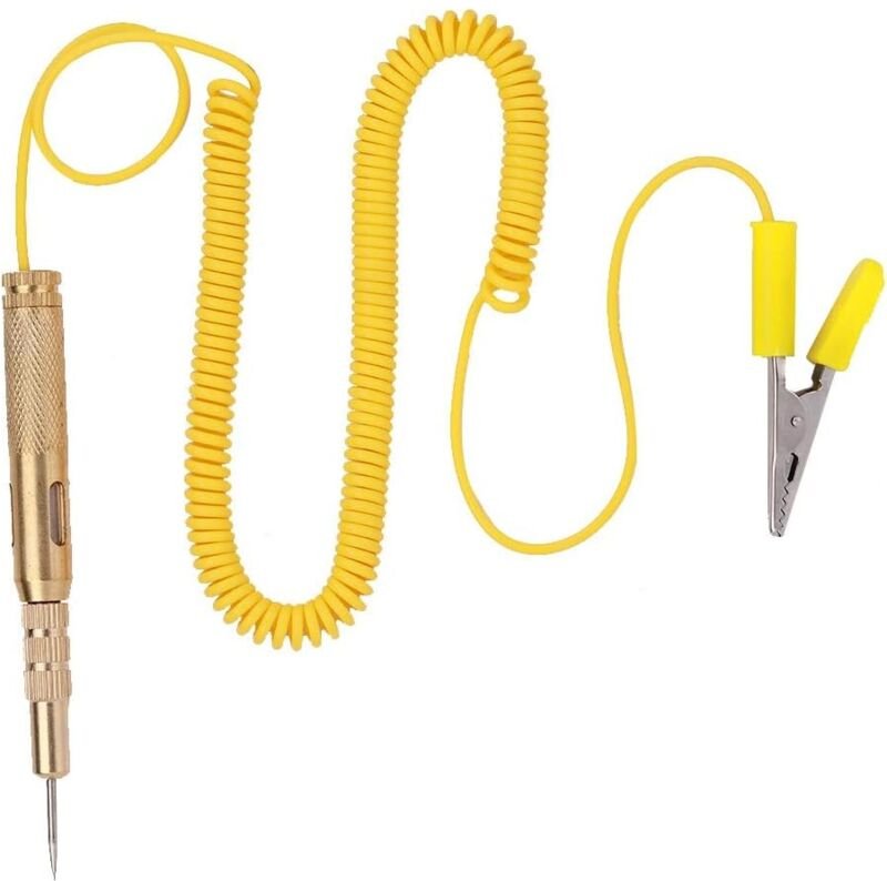 Ymyny - Crediri Stromkreisprüfstift, dc 6 v 12 v 24 v Kfz-Stromkreisprüfer Gelbe Glühbirne Spannungsprüfstift