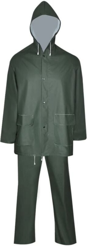 2-tlg. Regenanzug Wasserdicht Strapazierfähig Kapuze Grün xxl Vidaxl