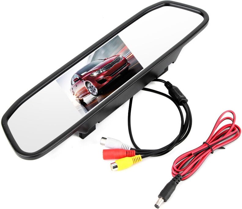 Zoternen - 4,3 Zoll Auto-Rückspiegel-Monitor tft hd LCD-Bildschirm 2-Kanal-Videoeingang