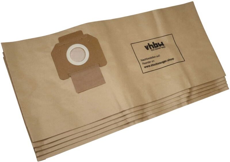 5x Staubsaugerbeutel Ersatz für Nilfisk Alto 302004000 für Staubsauger - Papier, 66cm x 27,8cm braun - Vhbw