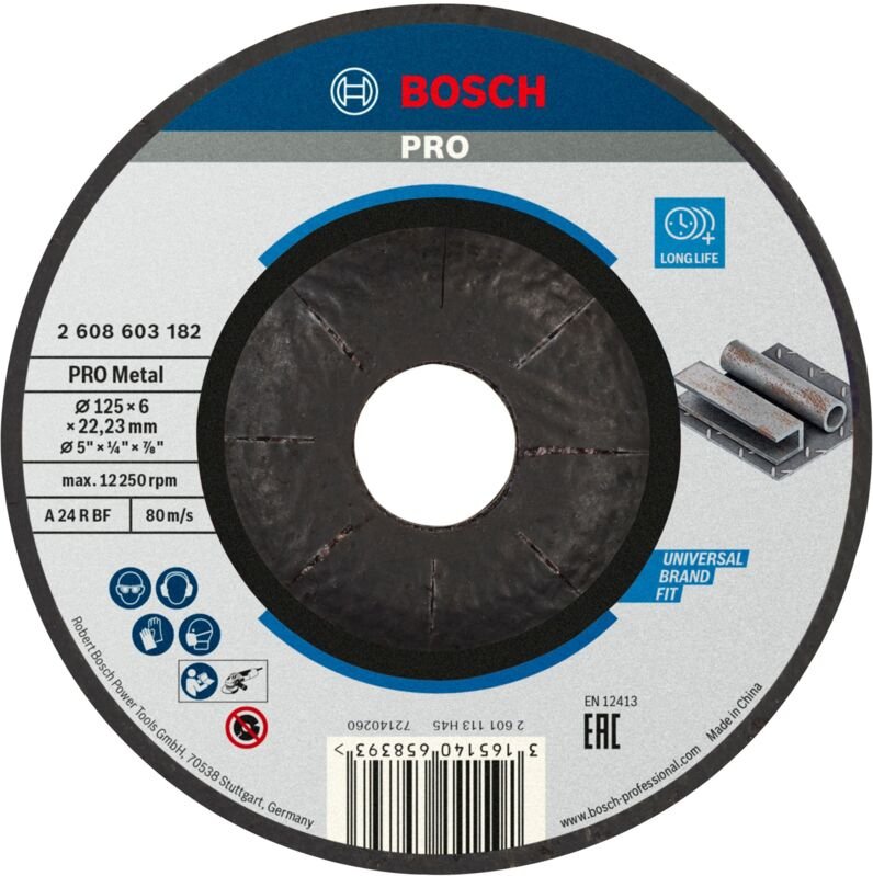 Pro Metal Schleifscheibe 125 x 6 x 22,23 mm - 2608603182 - Bosch