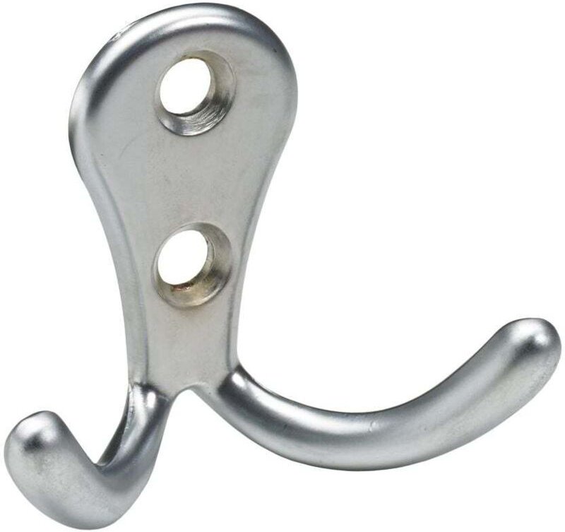 Hettich - Mantelhaken 4,4 x 5,4 x 2,4 cm Aluminium-Optik - 1 Stück Möbelbeschläge