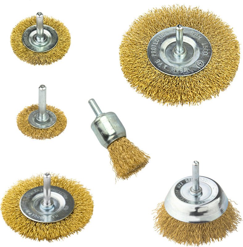 Scheibenbürste 6tlg. für Bohrmaschine DSB6