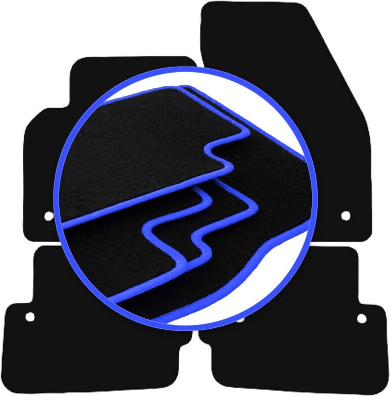 CARLUX-BLUE Autofußmatten für: Volvo C70 II Coupé (2005-2013)