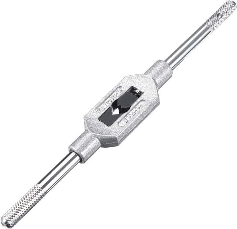 Thumbnail - Linkshänder-Gewindebohrerhalter, verstellbarer Windeisengriff für metrisches M1-M12 W1/16-1/2 Gewindebohrer-Senkschlüsse...