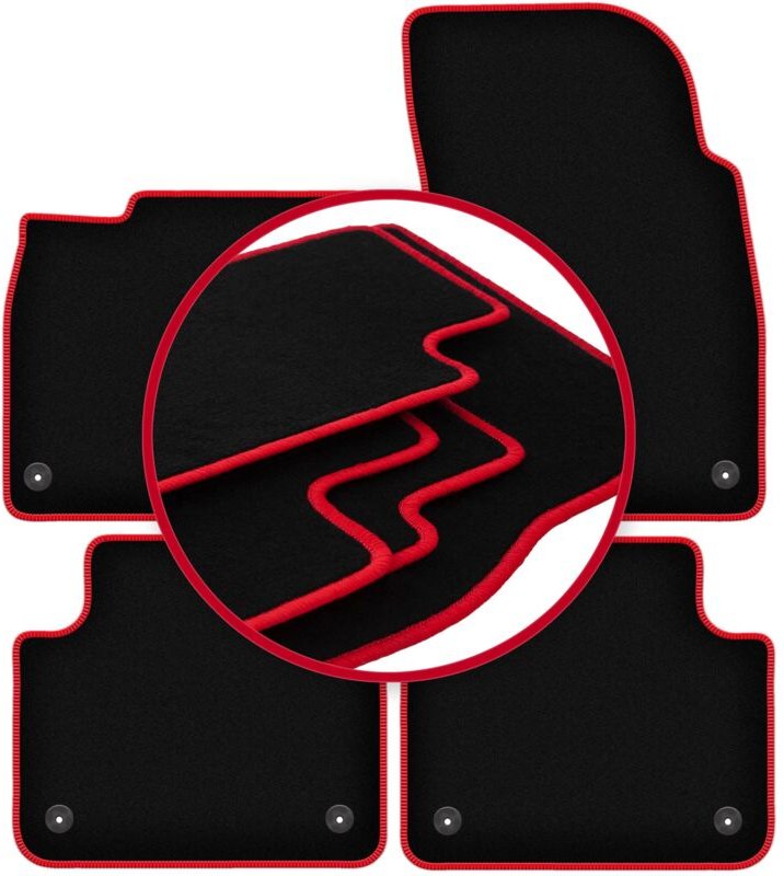 CARLUX-RED Autofußmatten für: Volkswagen Touareg III SUV (2018-)