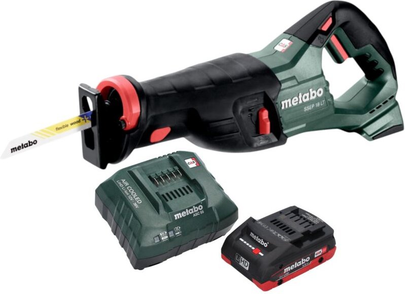 Metabo - ssep 18 lt Akku Säbelsäge 18 v 32 mm + 1x LiHD Akku 4,0 Ah + Ladegerät