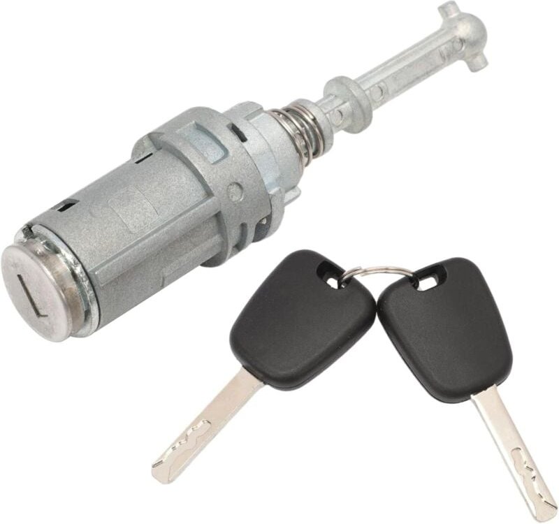 Qiyao - kit Serrure + Barillet pour Porte Avant Gauche Citroen C2 C3 C3 pluriel + 2 clés