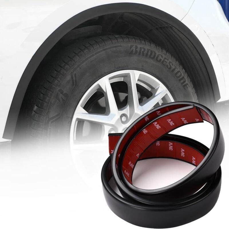 Stück Auto-Radkastenschutz, 1,5 m x 3,5 cm, universelle Radabdeckung, Auto-Radkasten-Zierstreifen, Auto-Rad-Augenbrauens...