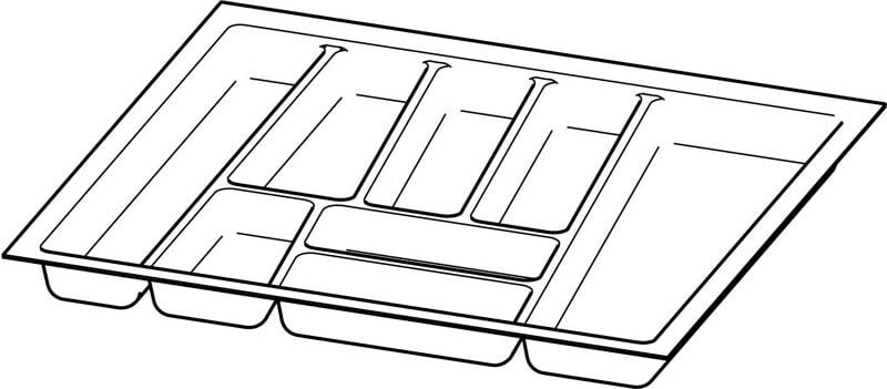 Hettich - Möbel-Besteckeinsatz, OrgaTray 740, 9302746, L500mm, KB600mm, weiss