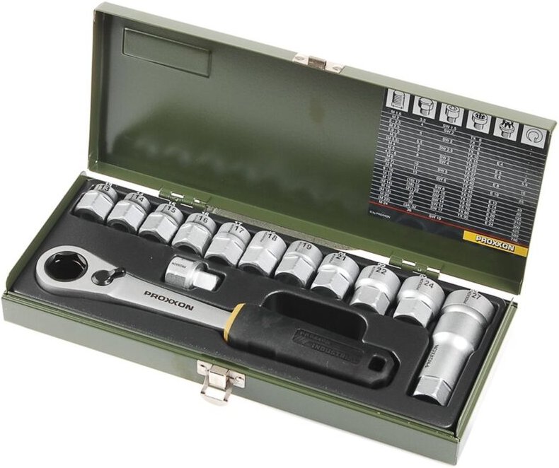 Proxxon Industrial Steckschlüsselsatz metrisch 1/2" (12.5 mm) 14teilig 23604