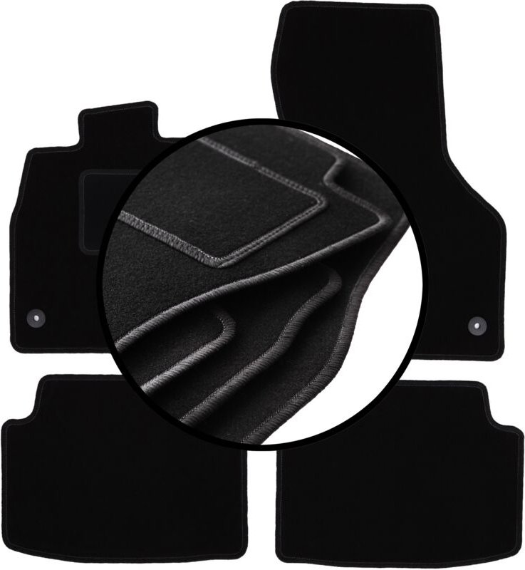 Komplettset Veloursmatten für: Volkswagen Passat B8 Limousine, Kombi, Variant, Alltrack (2015-)