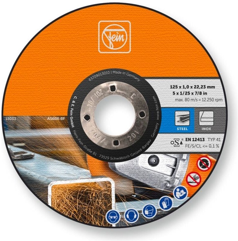 63709013010 Trennscheibe gerade 125 mm 25 St. - Fein