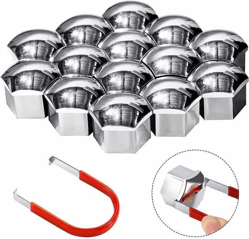 Thumbnail - 20-teiliges Universal-Radmutterkappen-Reifenmutterabdeckungen mit Demontagewerkzeug-Set für Autos