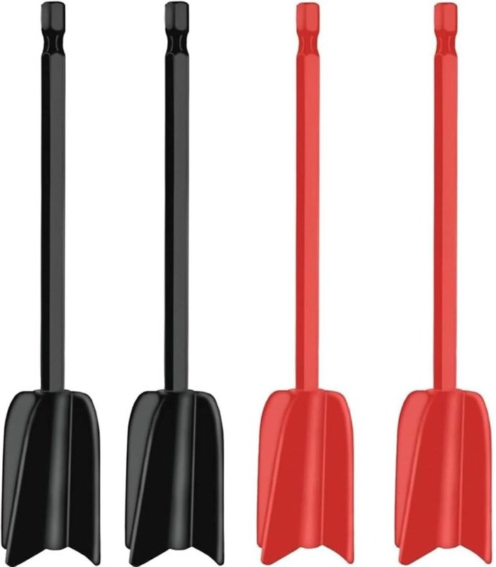 Bluedeer - 4 Stück Silikon Farbrührer, Wiederverwendbar Epoxidharz Rührer für 1/4 Bohrer, wiederverwendbarer Farbmischer...