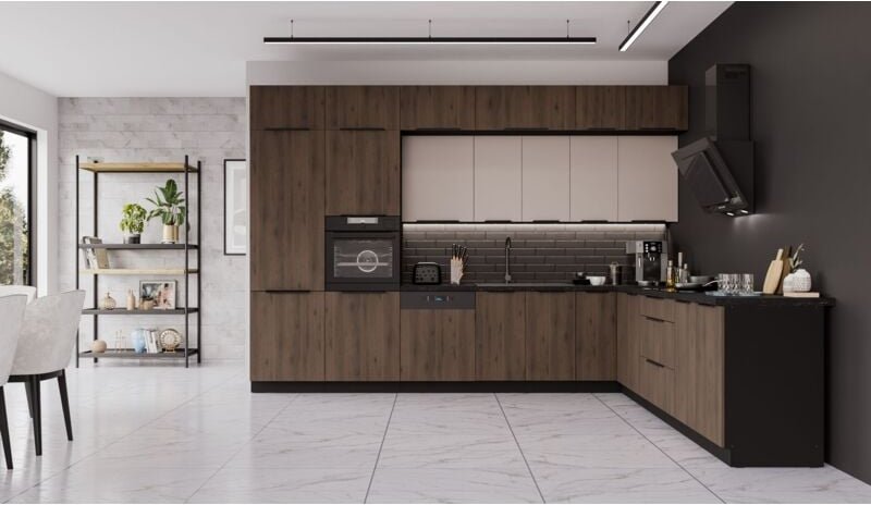 Küchen Preisbombe - Winkelküche monza arona 350x290 Küchenzeile Eckküche Küche Kaschmir xl Stauraum