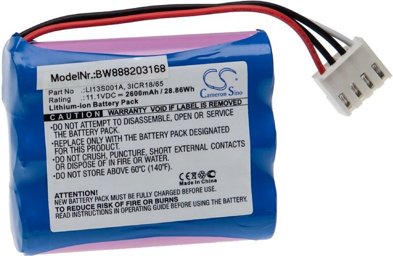 Vhbw - Akku kompatibel mit Mindray ubeconn C9, uMEC12, uMEC7 Medizintechnik (2600mAh, 11,1V, Li-Ion)