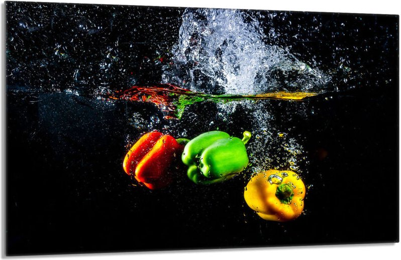 Thumbnail - Glasschutzplatte für den Herd 80x52 Paprika