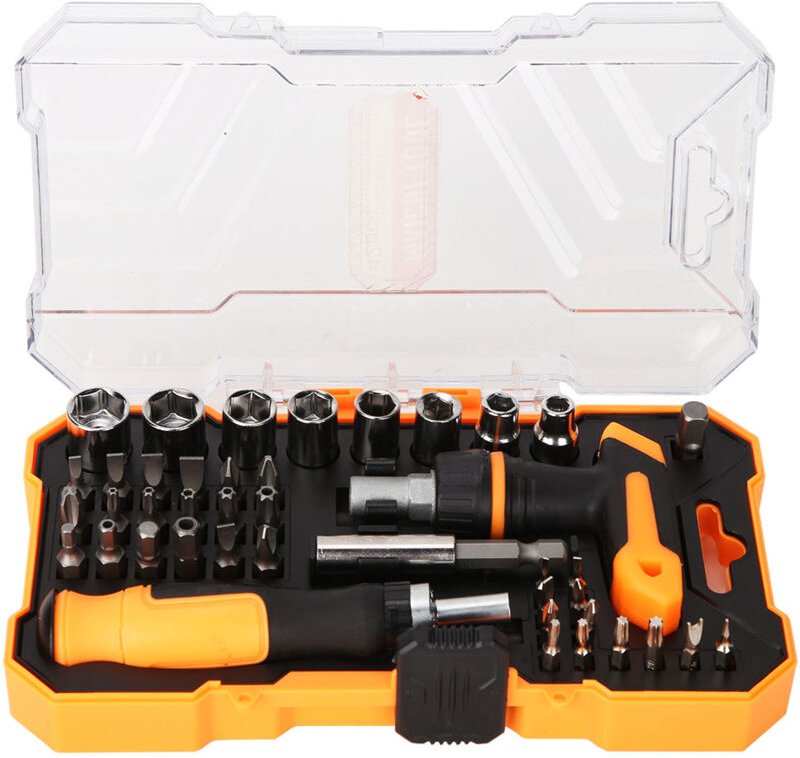 Ej.life - Schraubendreher-Steckschlüsselsatz, Magnetischer Präzisions-Schraubendreher-Steckplatz Star Square Kit mit 30 ...