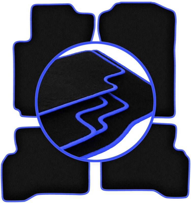 CARLUX-BLUE Autofußmatten für: Suzuki Grand Vitara II 3-Türer (2005-2014)