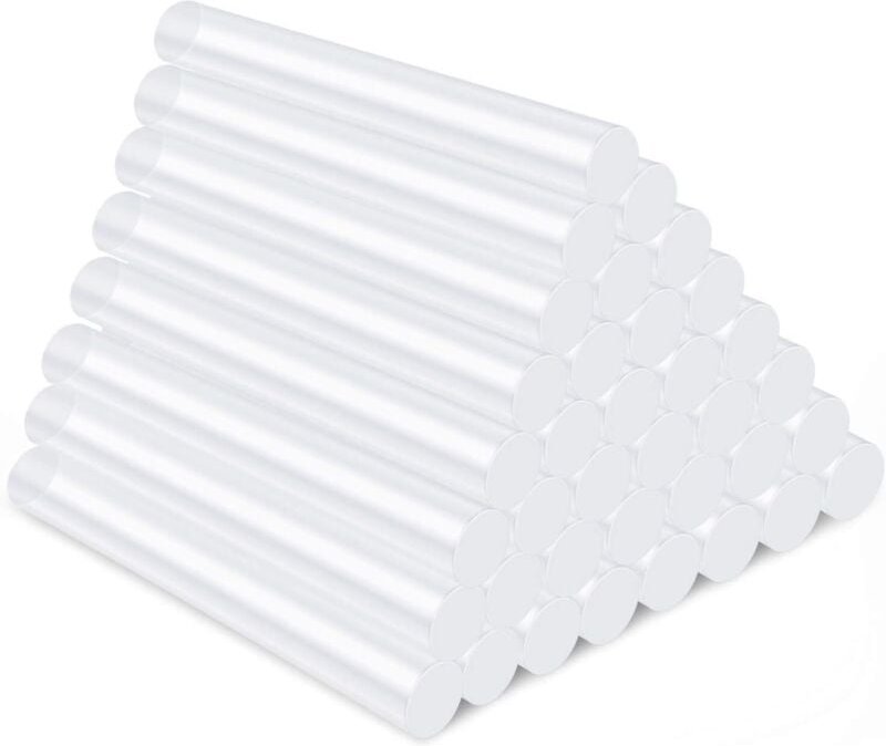 Bluedeer - 60 stück Heißklebesticks 7 x 100 mm, Heißklebestifte Transparente Schnelltrocknend für Heißklebepistole, Heiß...