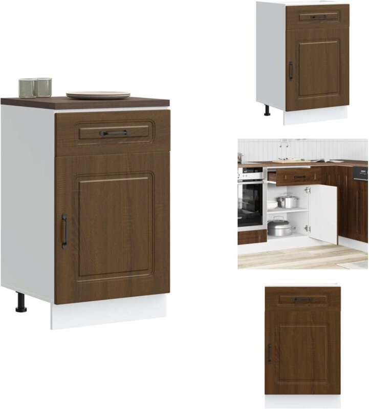 Küchenunterschrank Kalmar Braun Eichen-Optik Holzwerkstoff - Küchenunterschrank - Küchenunterschränke - Spülenunterschra...