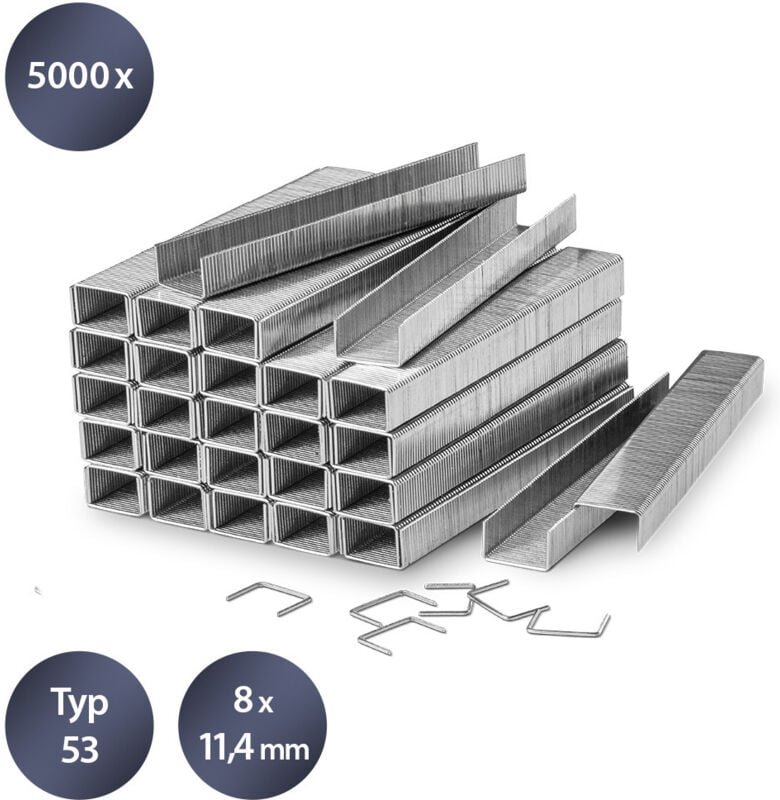 Tackerklammern-Set Typ 53, 8 mm Länge (5000 Stück) - Trotec