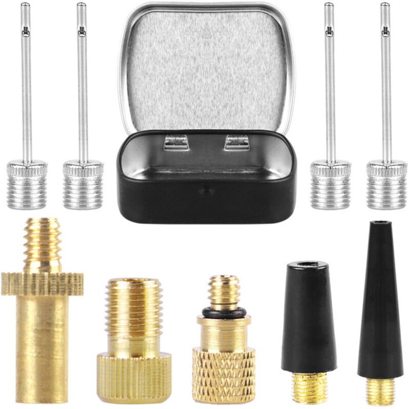 Luft-/Fußpumpenadapter, Fahrradventil-Ballpumpennadeladapter für Kompressor