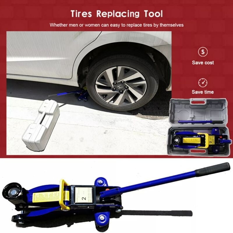 Rangierwagenheber Wagenheber hydraulisch 2T Tool Low Profile Autoheber Unterstellböcke & Koffer