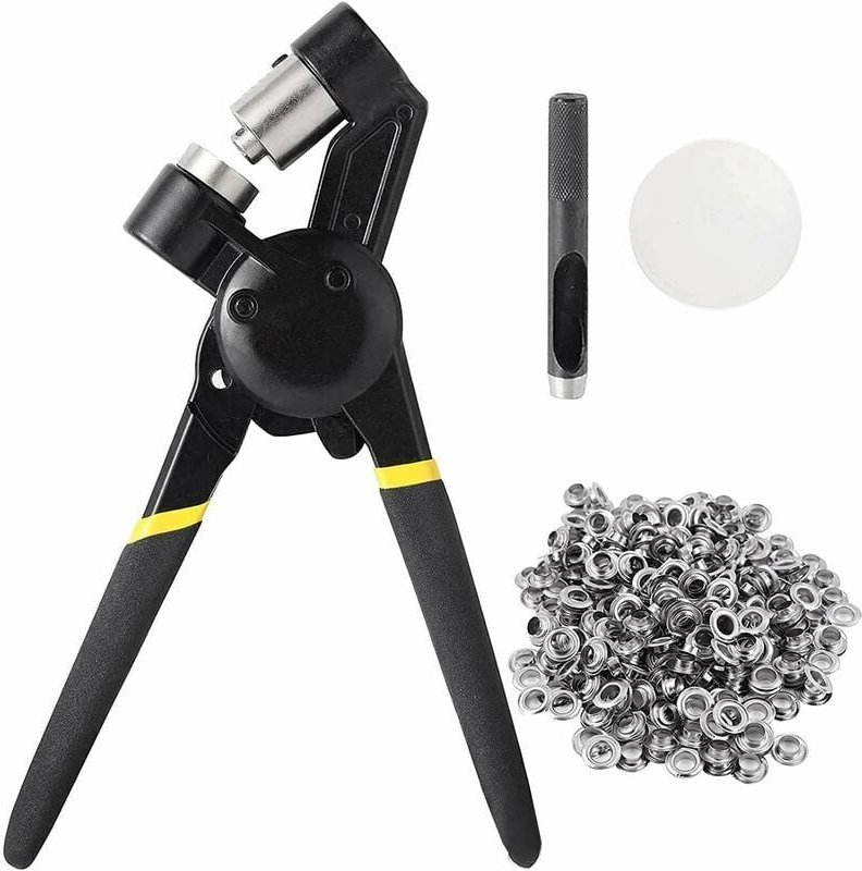 3/8 Zoll Ösen-Werkzeugsatz, Handstanzzange – Typ Manuelle Ösenmaschine mit 500 Ösen