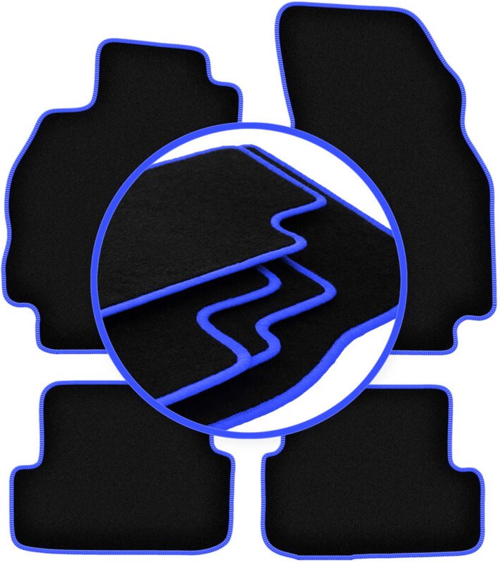 CARLUX-BLUE Autofußmatten für: Renault Megane II Fließheck (2002-2008)