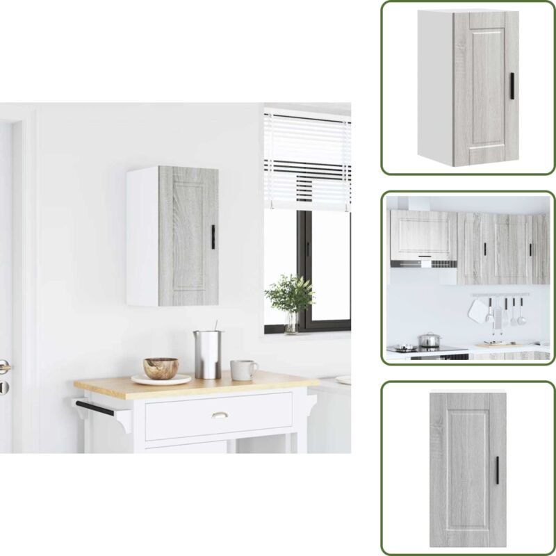 The Living Store - vidaXL Küchen-Hängeschrank Porto Grau Sonoma Holzwerkstoff