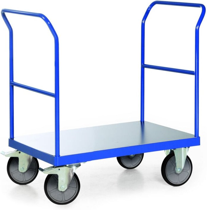 Protaurus Plattformwagen F600 mit 2 Schiebebügeln ohne Bordkante 850x500mm