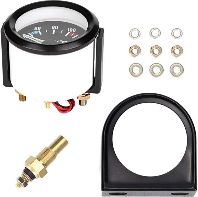 Thumbnail - Jusch - Wassertemperaturanzeige Auto Wassertemperaturmesser Manometer Wassertemperaturmesser 2 Zoll 52 mm