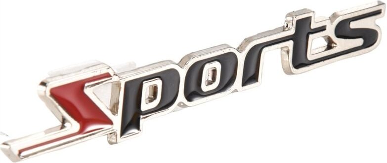 Tlily - r) 2 Stueck Schwarz & Rot Metall Sport Alphabet Auto Abzeichen Aufkleber Emblem