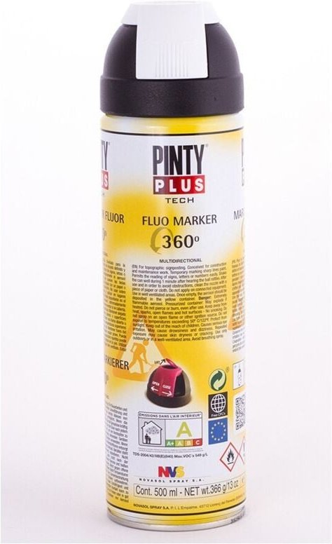 Sprühfarbe PintyPlus Tech Marker 360° Weiß 650 cc T101