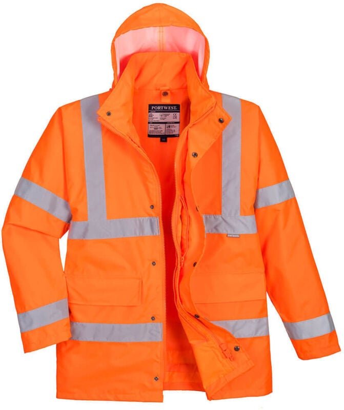 Hi-Vis 4-in-1 Parka Orange XS