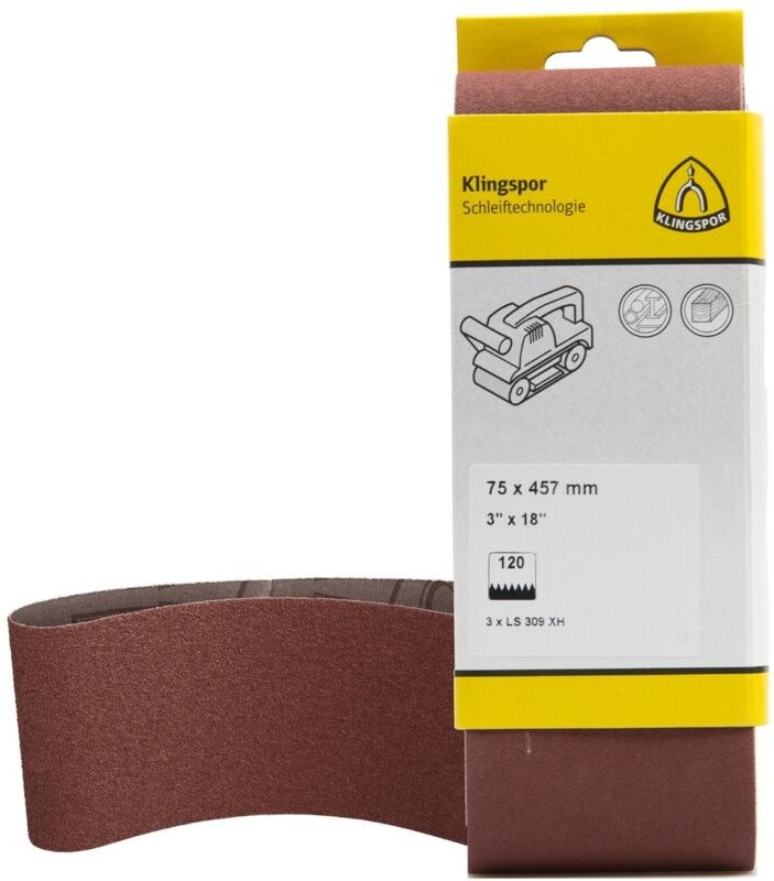 Klingspor LS 309 XH Hobbänder, 100 x 560 mm Korn 100 F5, SB-verpackt im Reiter