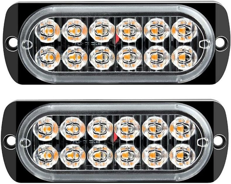 Woosien - Stück led Strobe Warnleuchte Strobe Grille Blinklichtbalken lkw Auto Leuchtfeuer Lampe Licht 12 v 24 v a