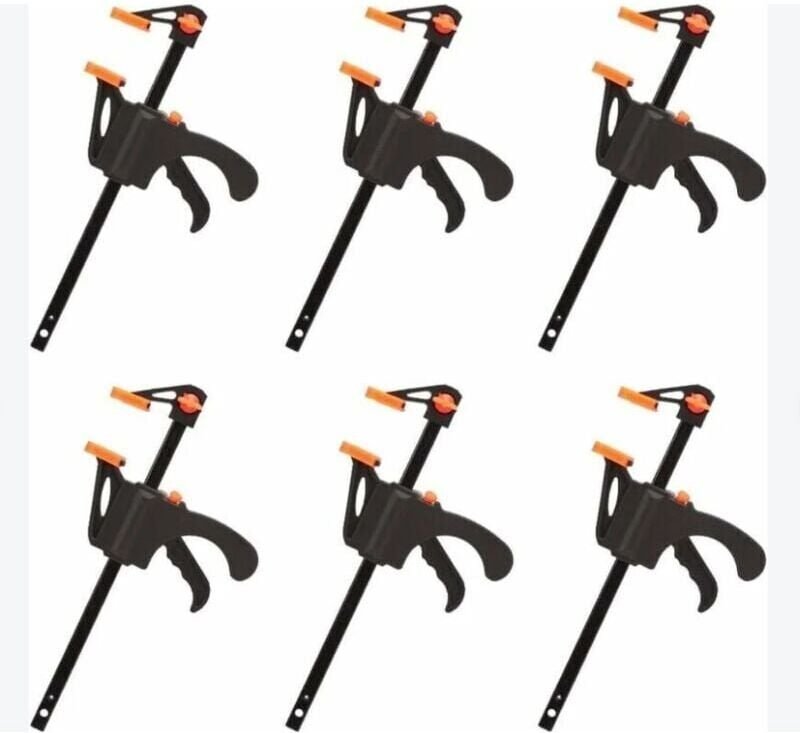 Ausverkauf 6er-Pack F-förmige Klemmen, schnelles und einfaches Klemmen, Handwerkzeuge für die Holzbearbeitung, Holztür (...