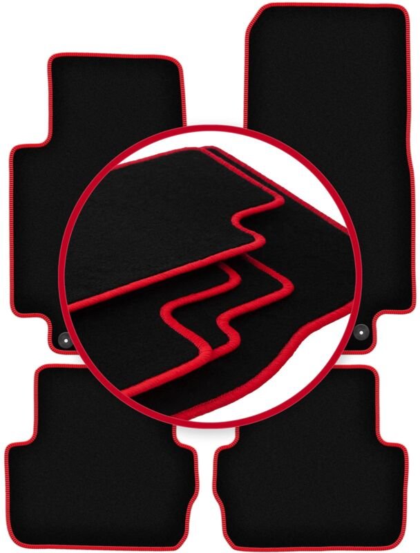 CARLUX-RED Autofußmatten für: Jaguar S-Type X204 Limousine (2002-2008)