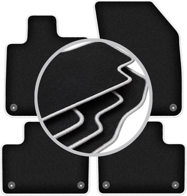 CARLUX-SILVER Autofußmatten für: Volvo S60 II Kombi, Limousine (2018-)