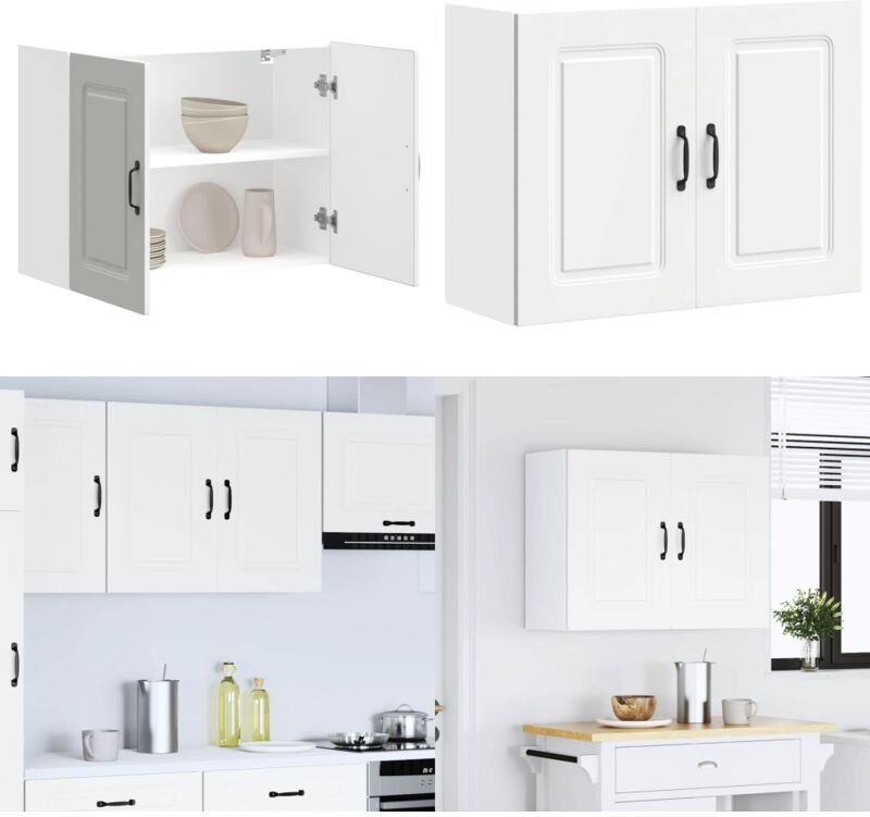 Küchen-Hängeschrank Kalmar Weiß Holzwerkstoff - Vidaxl