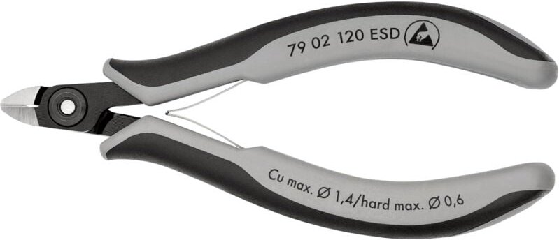 Thumbnail - Präzisions-Elektronik-Seitenschneider L.120mm Form 0 Facette ja,sehr kl. esd