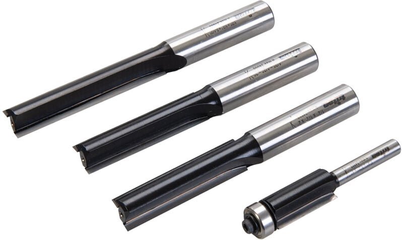 Fräser für Küchenarbeitsplatten Set 1/2 + 1/4-Zoll 4-tlg.